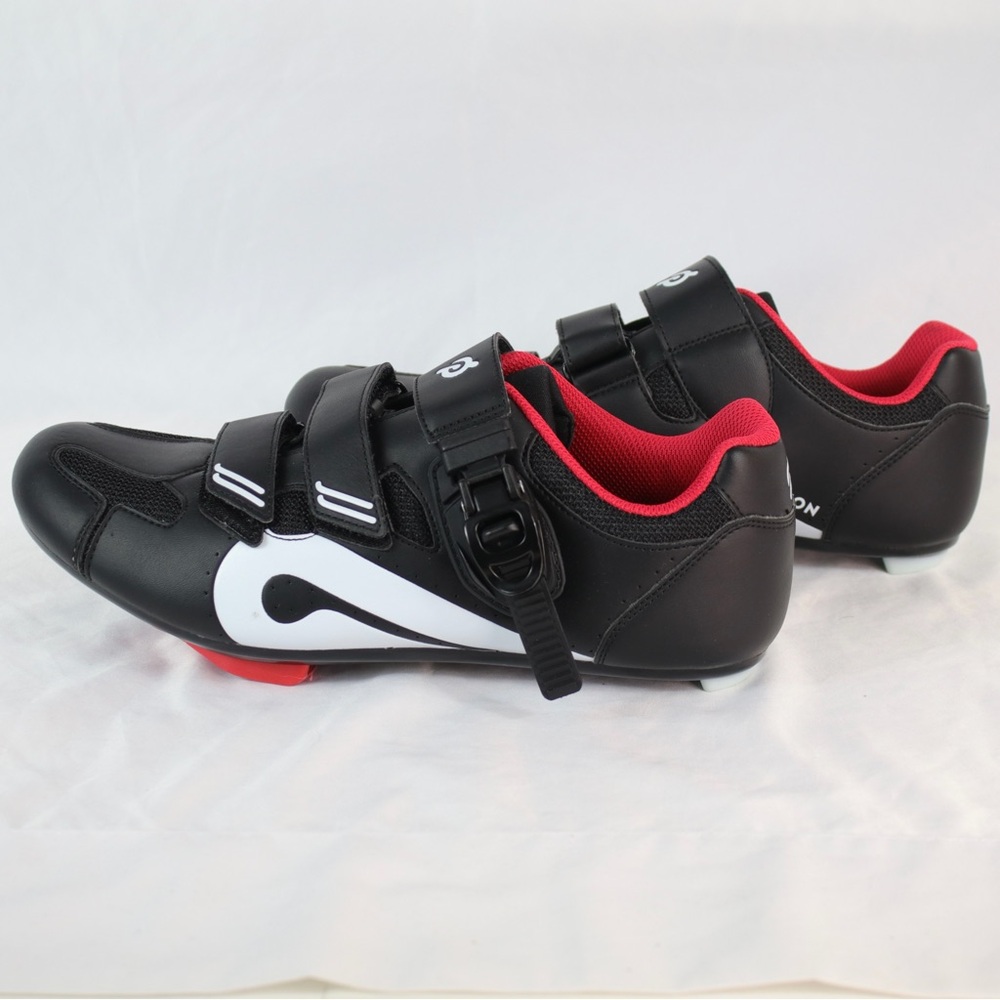 Peloton Black, Red & White Cycling Shoes Size M10/W12